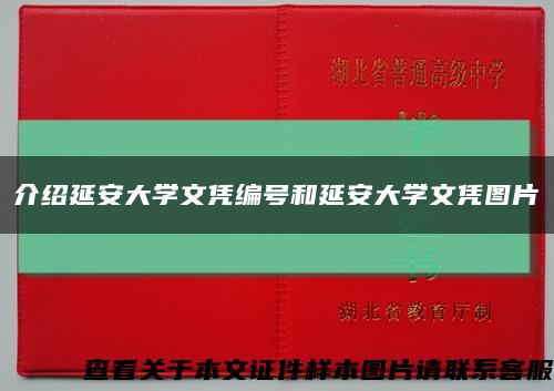 介紹延安大學文憑編號和延安大學文憑圖片縮略圖