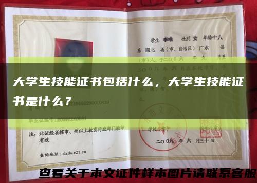 大學生技能證書包括什么，大學生技能證書是什么？縮略圖