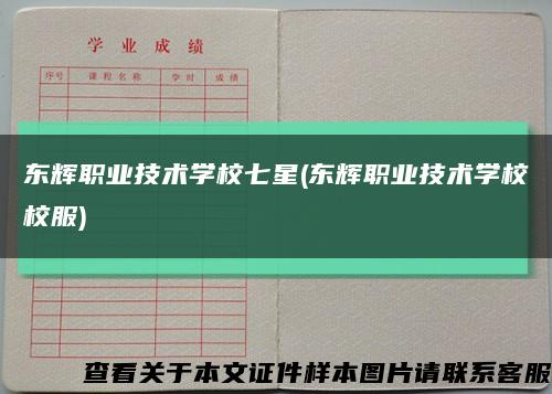 東輝職業技術學校七星(東輝職業技術學校校服)縮略圖