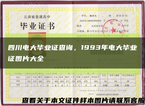 四川電大畢業證查詢，1993年電大畢業證圖片大全縮略圖