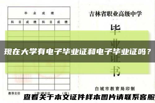 現在大學有電子畢業證和電子畢業證嗎？縮略圖