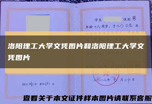 洛陽理工大學文憑圖片和洛陽理工大學文憑圖片縮略圖