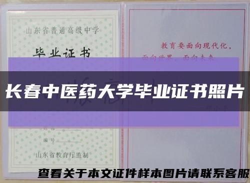 長春中醫藥大學畢業證書照片縮略圖