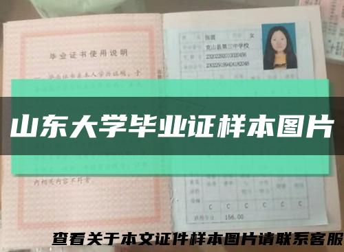 山東大學畢業證樣本圖片縮略圖