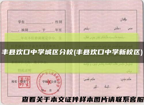 豐縣歡口中學城區分校(豐縣歡口中學新校區)縮略圖