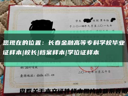 您現在的位置：長春金融高等?？茖W校畢業證樣本|校長|檔案樣本|學位證樣本縮略圖