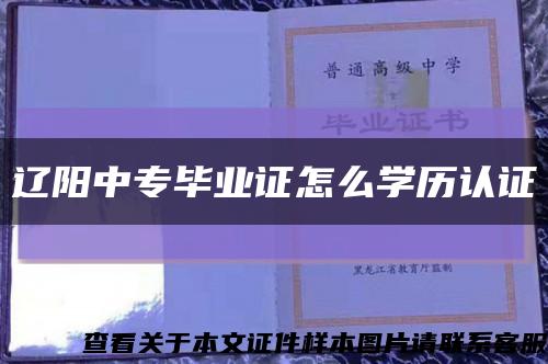 遼陽中專畢業證怎么學歷認證縮略圖