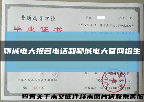 聊城電大報名電話和聊城電大官網招生縮略圖