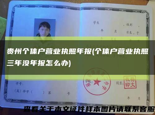 貴州個體戶營業執照年報(個體戶營業執照三年沒年報怎么辦)縮略圖