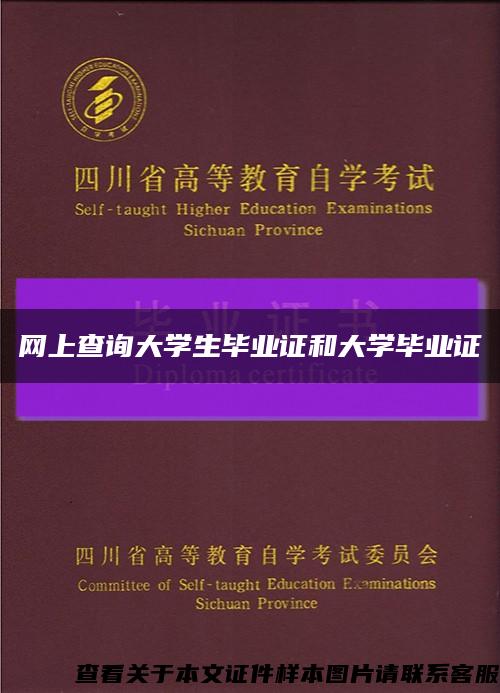 網上查詢大學生畢業證和大學畢業證縮略圖