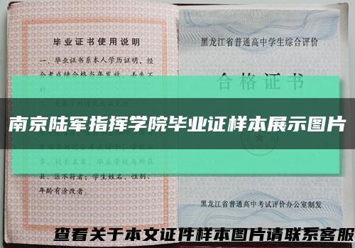 南京陸軍指揮學院畢業證樣本展示圖片縮略圖