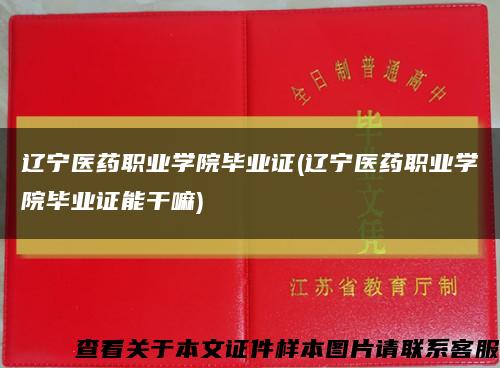 遼寧醫藥職業學院畢業證(遼寧醫藥職業學院畢業證能干嘛)縮略圖