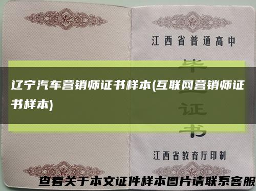 遼寧汽車營銷師證書樣本(互聯網營銷師證書樣本)縮略圖