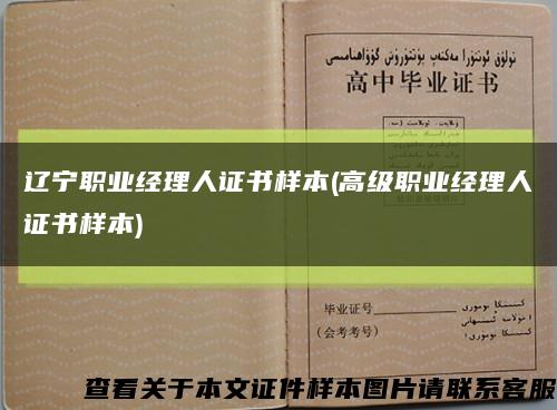遼寧職業經理人證書樣本(高級職業經理人證書樣本)縮略圖
