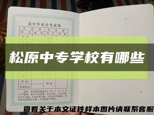 松原中專學校有哪些縮略圖