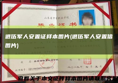 退伍軍人安置證樣本圖片(退伍軍人安置信圖片)縮略圖