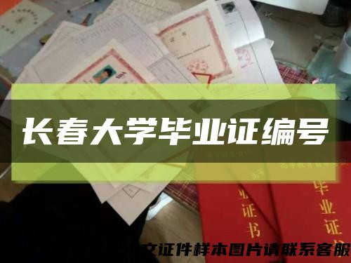 長春大學畢業證編號縮略圖