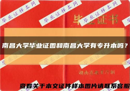 南昌大學畢業證圖和南昌大學有專升本嗎？縮略圖