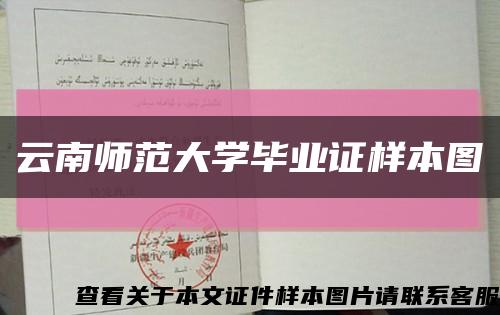 云南師范大學畢業證樣本圖縮略圖
