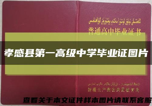 孝感縣第一高級中學畢業證圖片縮略圖