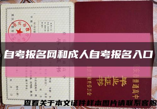 自考報名網和成人自考報名入口縮略圖