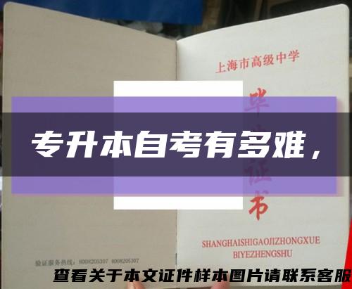 專升本自考有多難，縮略圖