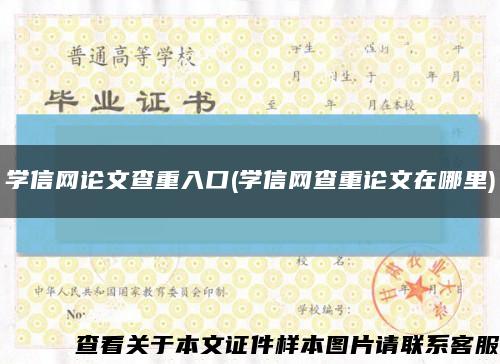 學信網論文查重入口(學信網查重論文在哪里)縮略圖