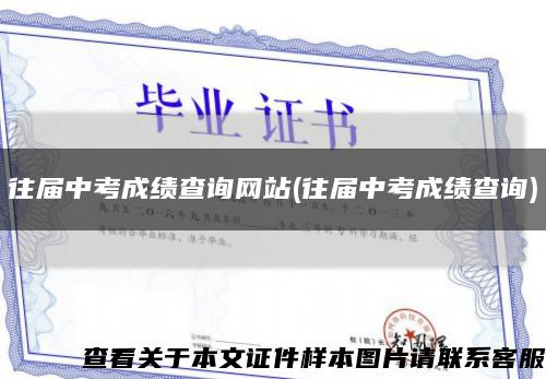 往屆中考成績查詢網站(往屆中考成績查詢)縮略圖