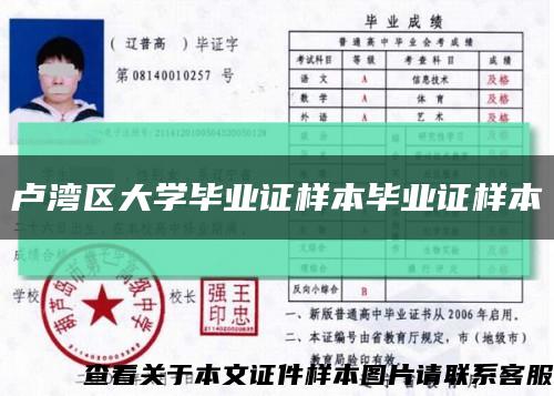 盧灣區大學畢業證樣本畢業證樣本縮略圖