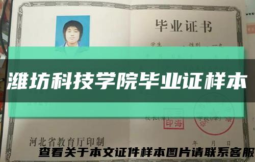 濰坊科技學院畢業證樣本縮略圖