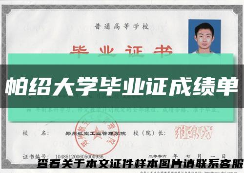 帕紹大學畢業證成績單縮略圖
