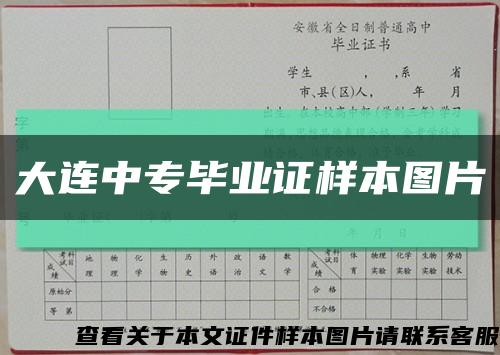 大連中專畢業證樣本圖片縮略圖