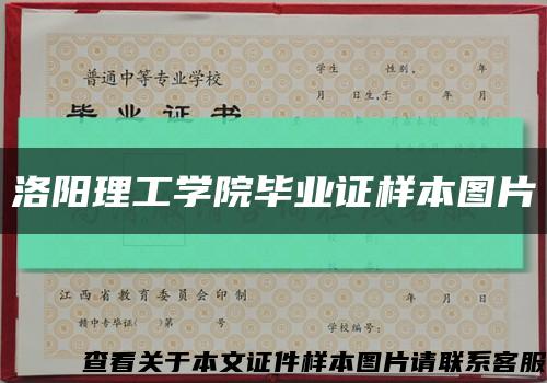 洛陽理工學院畢業證樣本圖片縮略圖