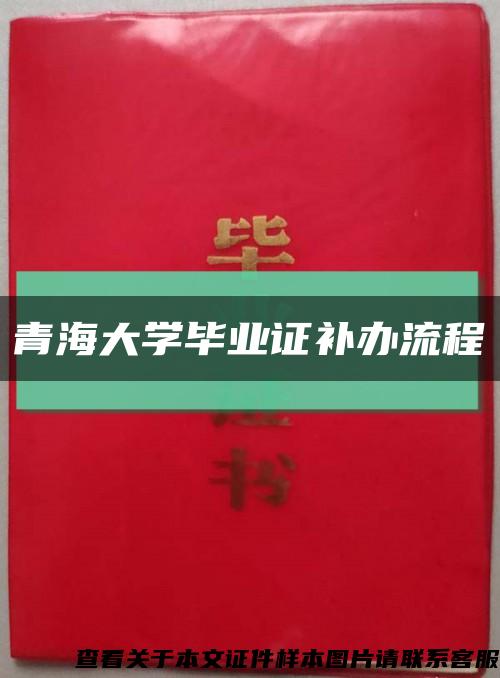 青海大學畢業證補辦流程縮略圖