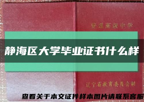 靜海區大學畢業證書什么樣縮略圖
