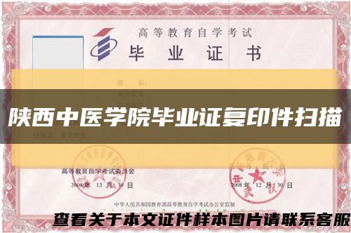 陜西中醫學院畢業證復印件掃描縮略圖