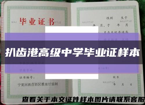 扒齒港高級中學畢業證樣本縮略圖