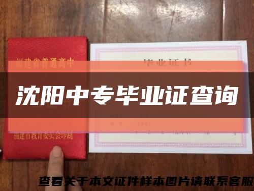 沈陽中專畢業證查詢縮略圖