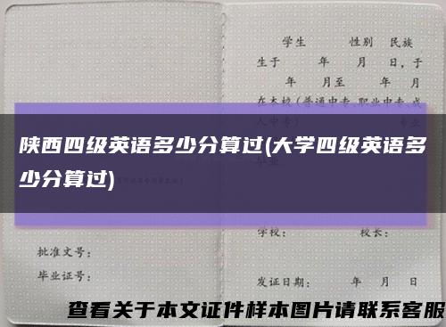 陜西四級英語多少分算過(大學四級英語多少分算過)縮略圖
