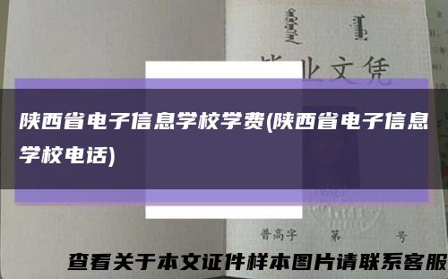 陜西省電子信息學校學費(陜西省電子信息學校電話)縮略圖