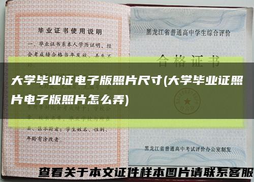 大學畢業證電子版照片尺寸(大學畢業證照片電子版照片怎么弄)縮略圖