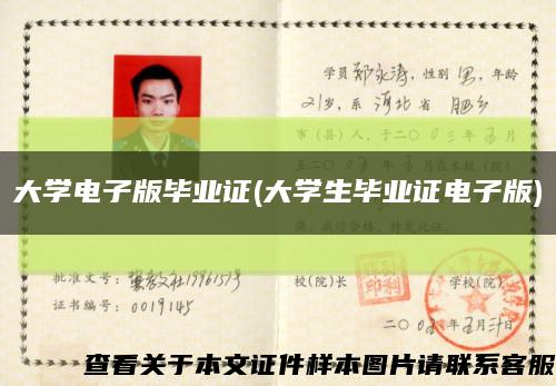 大學電子版畢業證(大學生畢業證電子版)縮略圖