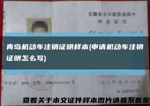 青島機動車注銷證明樣本(申請機動車注銷證明怎么寫)縮略圖