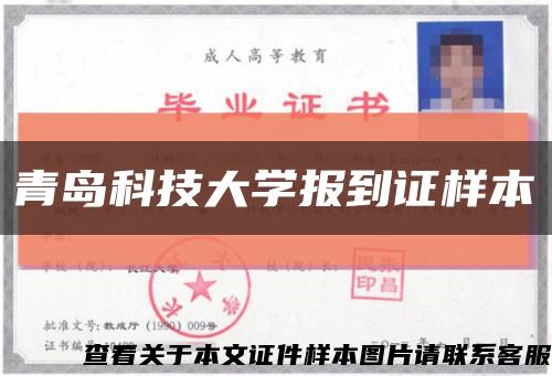 青島科技大學報到證樣本縮略圖