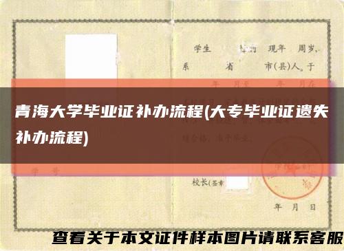 青海大學畢業證補辦流程(大專畢業證遺失補辦流程)縮略圖