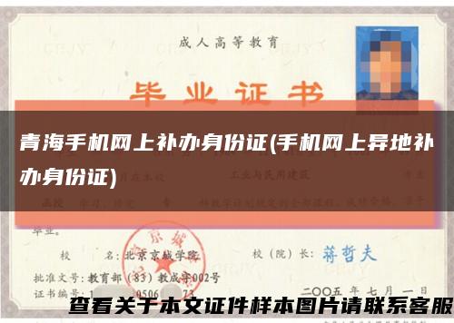 青海手機網上補辦身份證(手機網上異地補辦身份證)縮略圖