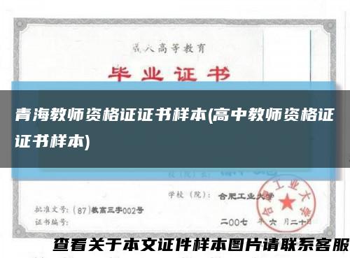青海教師資格證證書樣本(高中教師資格證證書樣本)縮略圖