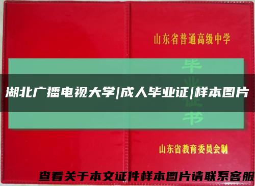 湖北廣播電視大學|成人畢業證|樣本圖片縮略圖
