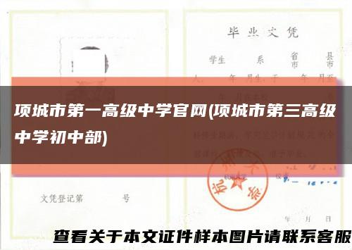 項城市第一高級中學官網(項城市第三高級中學初中部)縮略圖