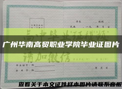 廣州華南高貿職業學院畢業證圖片縮略圖